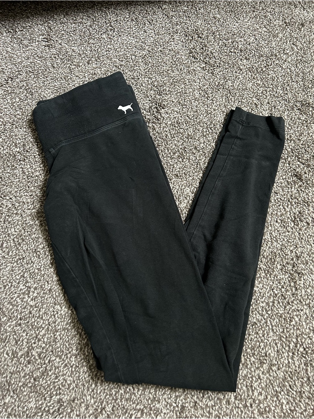 PINK Victoria's Secret Black High-Waist Logo Leggings